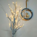 Maxbell Tabletop 24 LED Birch Tree Lights Twig Light White 60cm for Party Christmas