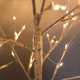 Maxbell Tabletop 24 LED Birch Tree Lights Twig Light White 60cm for Party Christmas