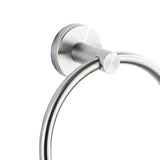 Maxbell Hand Towel Rings Bathroom Round Towel Rack Holder Wall Mounted Circle Hanger Polished