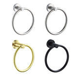 Maxbell Hand Towel Rings Bathroom Round Towel Rack Holder Wall Mounted Circle Hanger Polished