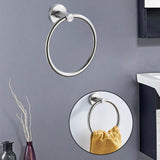 Maxbell Hand Towel Rings Bathroom Round Towel Rack Holder Wall Mounted Circle Hanger Polished