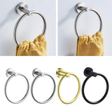 Maxbell Hand Towel Rings Bathroom Round Towel Rack Holder Wall Mounted Circle Hanger Polished