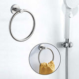 Maxbell Hand Towel Rings Bathroom Round Towel Rack Holder Wall Mounted Circle Hanger Polished