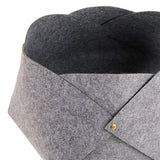 Maxbell Cat Bed Sleeping Felt Mat for Kitten Puppy Transformable Warm Lounge Soft Light Gray