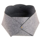 Maxbell Cat Bed Sleeping Felt Mat for Kitten Puppy Transformable Warm Lounge Soft Light Gray