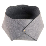 Maxbell Cat Bed Sleeping Felt Mat for Kitten Puppy Transformable Warm Lounge Soft Light Gray