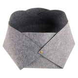 Maxbell Cat Bed Sleeping Felt Mat for Kitten Puppy Transformable Warm Lounge Soft Light Gray