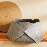 Maxbell Cat Bed Sleeping Felt Mat for Kitten Puppy Transformable Warm Lounge Soft Light Gray