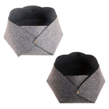 Maxbell Cat Bed Sleeping Felt Mat for Kitten Puppy Transformable Warm Lounge Soft Dark Gray