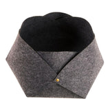 Maxbell Cat Bed Sleeping Felt Mat for Kitten Puppy Transformable Warm Lounge Soft Dark Gray