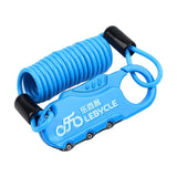 Maxbell Helmet Cable Lock Password Locks for Bicycle Stroller Wheelchair Blue