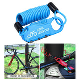 Maxbell Helmet Cable Lock Password Locks for Bicycle Stroller Wheelchair Blue