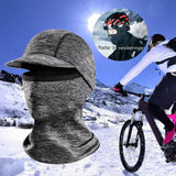 Maxbell Neck Warmer Snood Scarf Ski Hat Cycling Winter Face Mask Balaclava Unisex Brim grey light ash