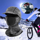 Maxbell Neck Warmer Snood Scarf Ski Hat Cycling Winter Face Mask Balaclava Unisex Brim filter light ash