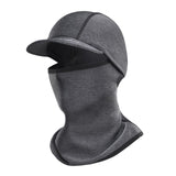 Maxbell Neck Warmer Snood Scarf Ski Hat Cycling Winter Face Mask Balaclava Unisex Brim grey