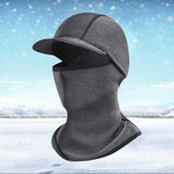 Maxbell Neck Warmer Snood Scarf Ski Hat Cycling Winter Face Mask Balaclava Unisex Brim grey