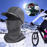 Maxbell Neck Warmer Snood Scarf Ski Hat Cycling Winter Face Mask Balaclava Unisex Brim grey