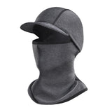 Maxbell Neck Warmer Snood Scarf Ski Hat Cycling Winter Face Mask Balaclava Unisex Brim grey