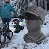 Maxbell Neck Warmer Snood Scarf Ski Hat Cycling Winter Face Mask Balaclava Unisex Brim grey