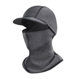 Maxbell Neck Warmer Snood Scarf Ski Hat Cycling Winter Face Mask Balaclava Unisex Brim grey