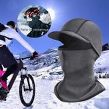Maxbell Neck Warmer Snood Scarf Ski Hat Cycling Winter Face Mask Balaclava Unisex Brim grey