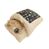 Maxbell Dog Hideaway Bag Cute Cage Pet Cat Rabbit Sleeping Bed Navy Blue Bottom L
