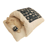 Maxbell Dog Hideaway Bag Cute Cage Pet Cat Rabbit Sleeping Bed Navy Blue Bottom L