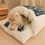 Maxbell Dog Hideaway Bag Cute Cage Pet Cat Rabbit Sleeping Bed Navy Blue Bottom L