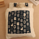 Maxbell Dog Hideaway Bag Cute Cage Pet Cat Rabbit Sleeping Bed Navy Blue Bottom L