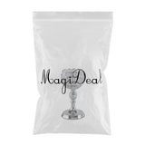 Maxbell Crystal Candle Holder Tealight Desk Candlestick for Dining Room Silver L