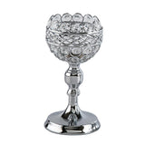 Maxbell Crystal Candle Holder Tealight Desk Candlestick for Dining Room Silver L