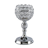 Maxbell Crystal Candle Holder Tealight Desk Candlestick for Dining Room Silver L