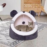 Maxbell Soft Dog Cat Bed Anti-Slip Kennel Comfy Cave for Kitten Medium Rabbits L