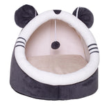 Maxbell Soft Dog Cat Bed Anti-Slip Kennel Comfy Cave for Kitten Medium Rabbits L