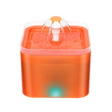 Maxbell 2L Cat Water Fountain Quiet Feeder Cats Waterfall Drinking Bowl Orange