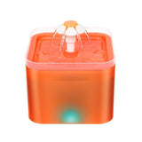 Maxbell 2L Cat Water Fountain Quiet Feeder Cats Waterfall Drinking Bowl Orange