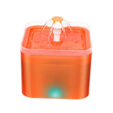 Maxbell 2L Cat Water Fountain Quiet Feeder Cats Waterfall Drinking Bowl Orange