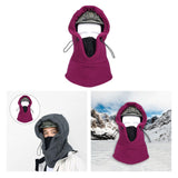 Maxbell Fleece Balaclava Ski Mask Hood Winter Neck Warm for Cold Weather Purple