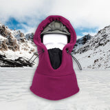 Maxbell Fleece Balaclava Ski Mask Hood Winter Neck Warm for Cold Weather Purple