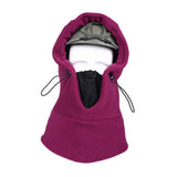 Maxbell Fleece Balaclava Ski Mask Hood Winter Neck Warm for Cold Weather Purple