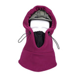 Maxbell Fleece Balaclava Ski Mask Hood Winter Neck Warm for Cold Weather Purple