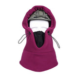 Maxbell Fleece Balaclava Ski Mask Hood Winter Neck Warm for Cold Weather Purple