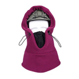 Maxbell Fleece Balaclava Ski Mask Hood Winter Neck Warm for Cold Weather Purple