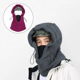 Maxbell Fleece Balaclava Ski Mask Hood Winter Neck Warm for Cold Weather Purple