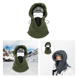 Maxbell Fleece Balaclava Ski Mask Hood Winter Neck Warm for Cold Weather Green