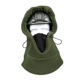 Maxbell Fleece Balaclava Ski Mask Hood Winter Neck Warm for Cold Weather Green