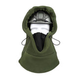 Maxbell Fleece Balaclava Ski Mask Hood Winter Neck Warm for Cold Weather Green