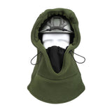 Maxbell Fleece Balaclava Ski Mask Hood Winter Neck Warm for Cold Weather Green