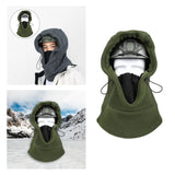 Maxbell Fleece Balaclava Ski Mask Hood Winter Neck Warm for Cold Weather Green