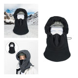 Maxbell Fleece Balaclava Ski Mask Hood Winter Neck Warm for Cold Weather Black